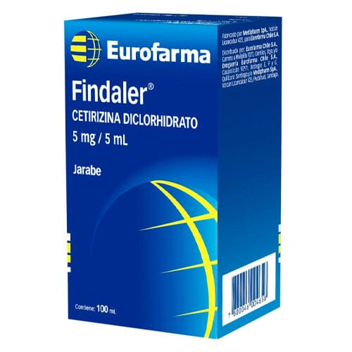 Findaler jarabe 5 mg / 5 mL x 100 mL.