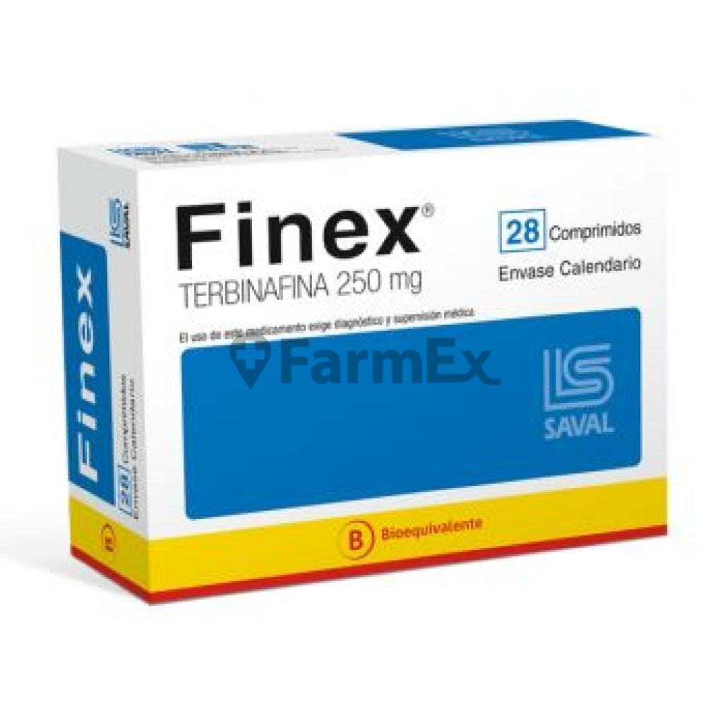 Finex 250 mg x 28 comprimidos Farmex-Pluxee-Persistente
