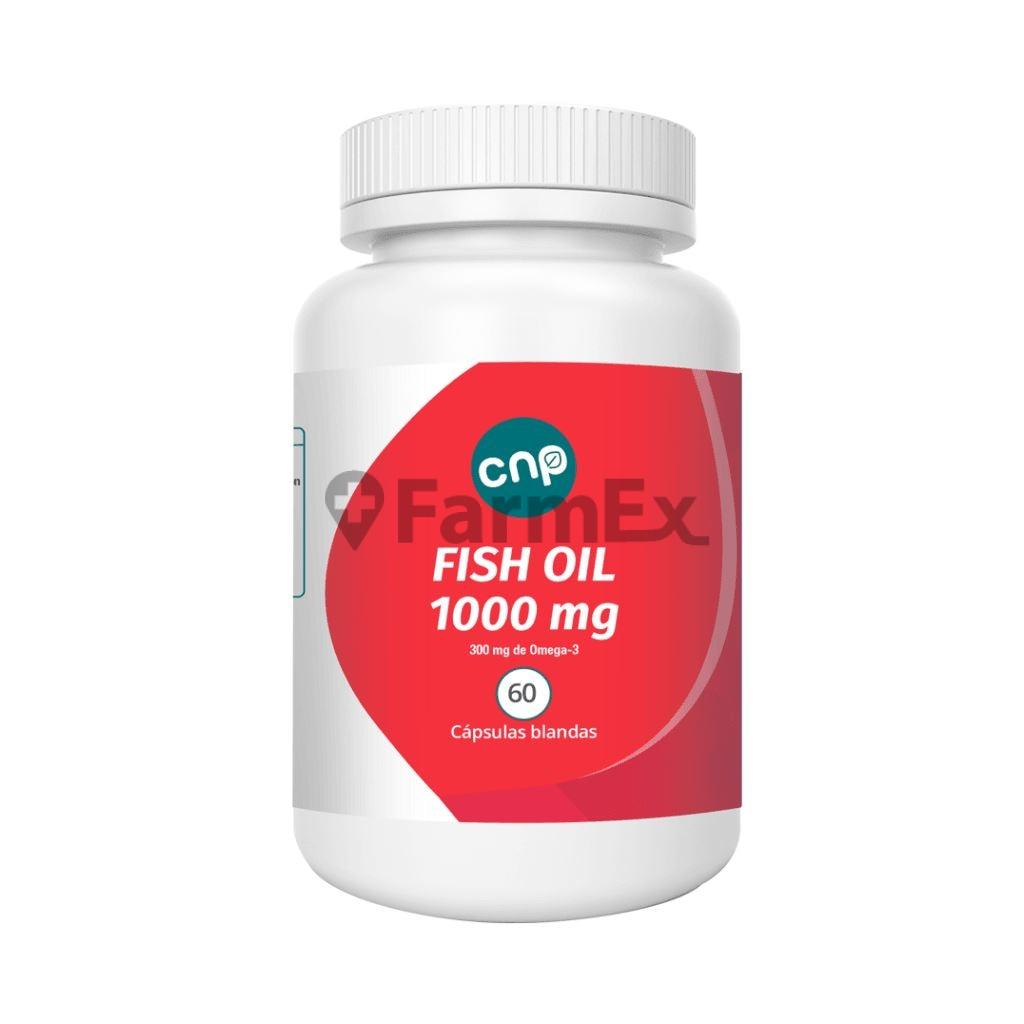Fish Oil Omega 3 1000 mg x 60 cápsulas.