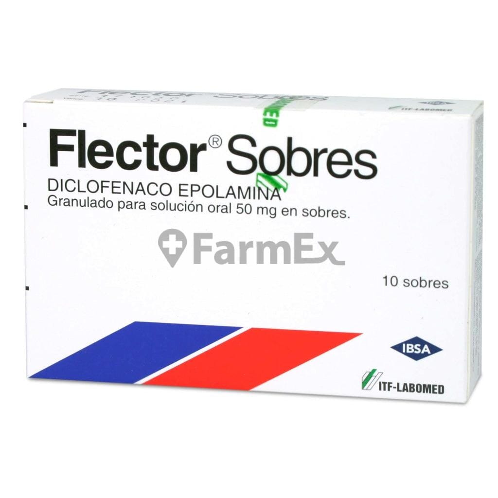 Flector Diclofenaco 50 mg x 10 sobres Farmex-MiaHealth-Persistente