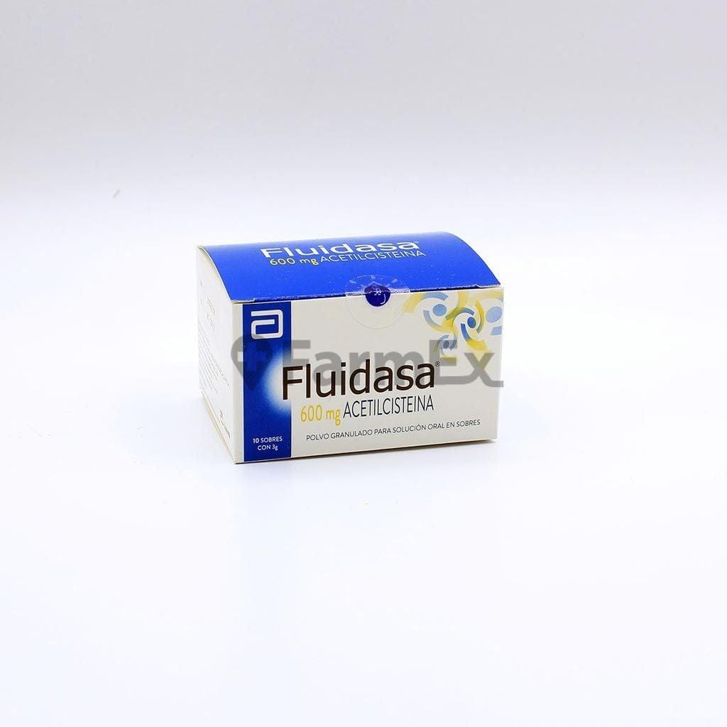 Fluidasa Polvo granulado 600 mg x 10 sobres Farmex-VidaTres-Persistente