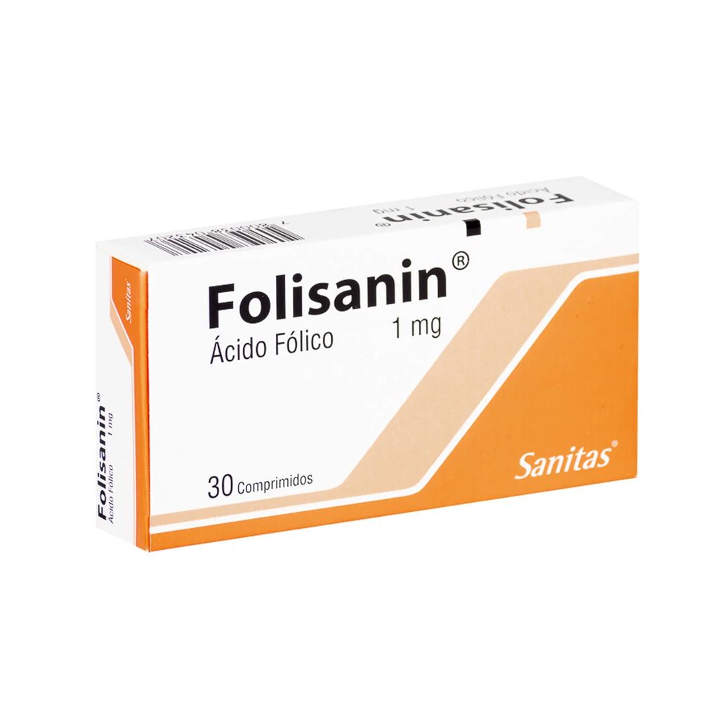 Folisanin 1 mg x 30 comprimidos.