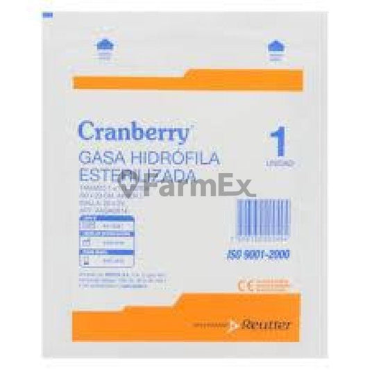 Gasa HIdródfila Esteril 1X1/4 Yarda (Cranberry) Farmex-VidaTres-Persistente