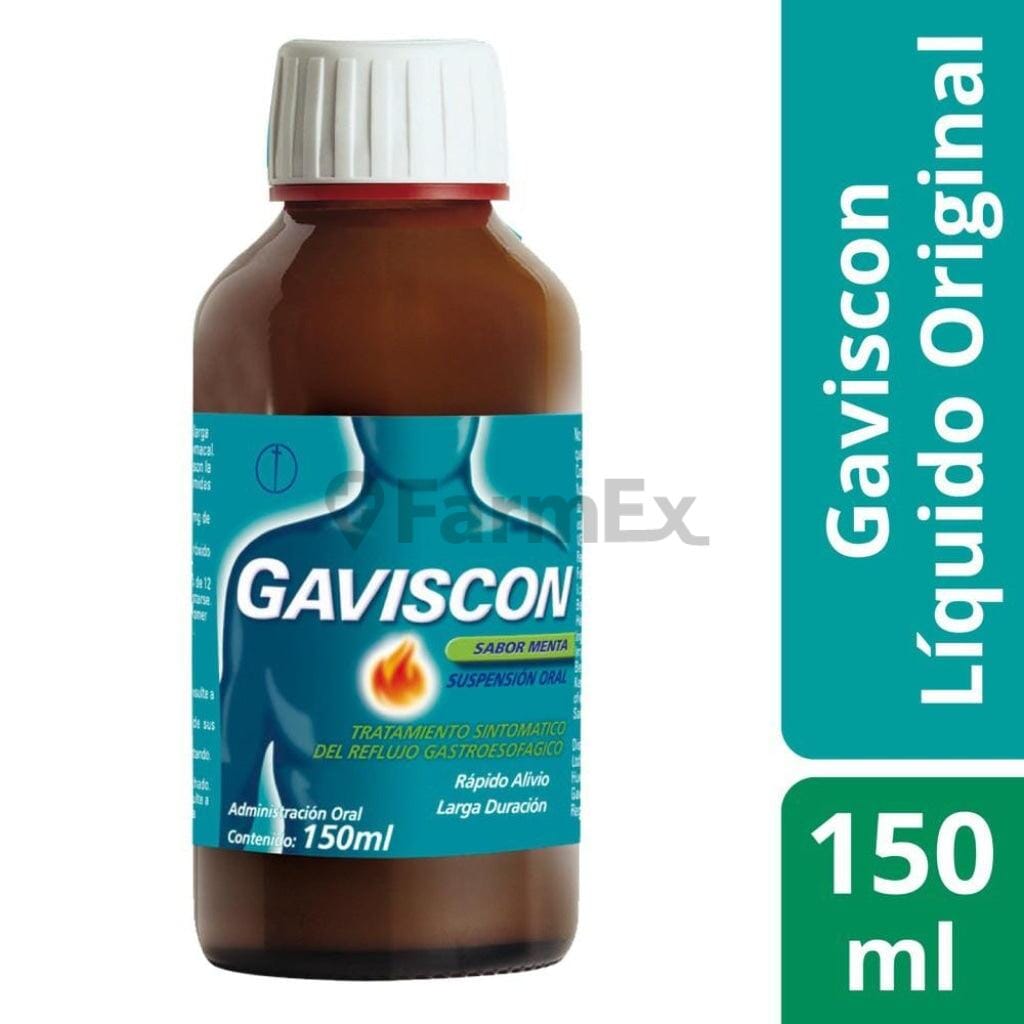 Gaviscon Suspensión Oral Sabor Menta x 150 mL Farmex-Fonasa-Persistente