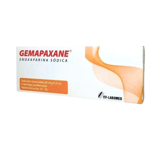 Gemapaxane 60 mg/0,6 mL solución inyectable x 2 jeringas prellenadas "Ley Cenabast".