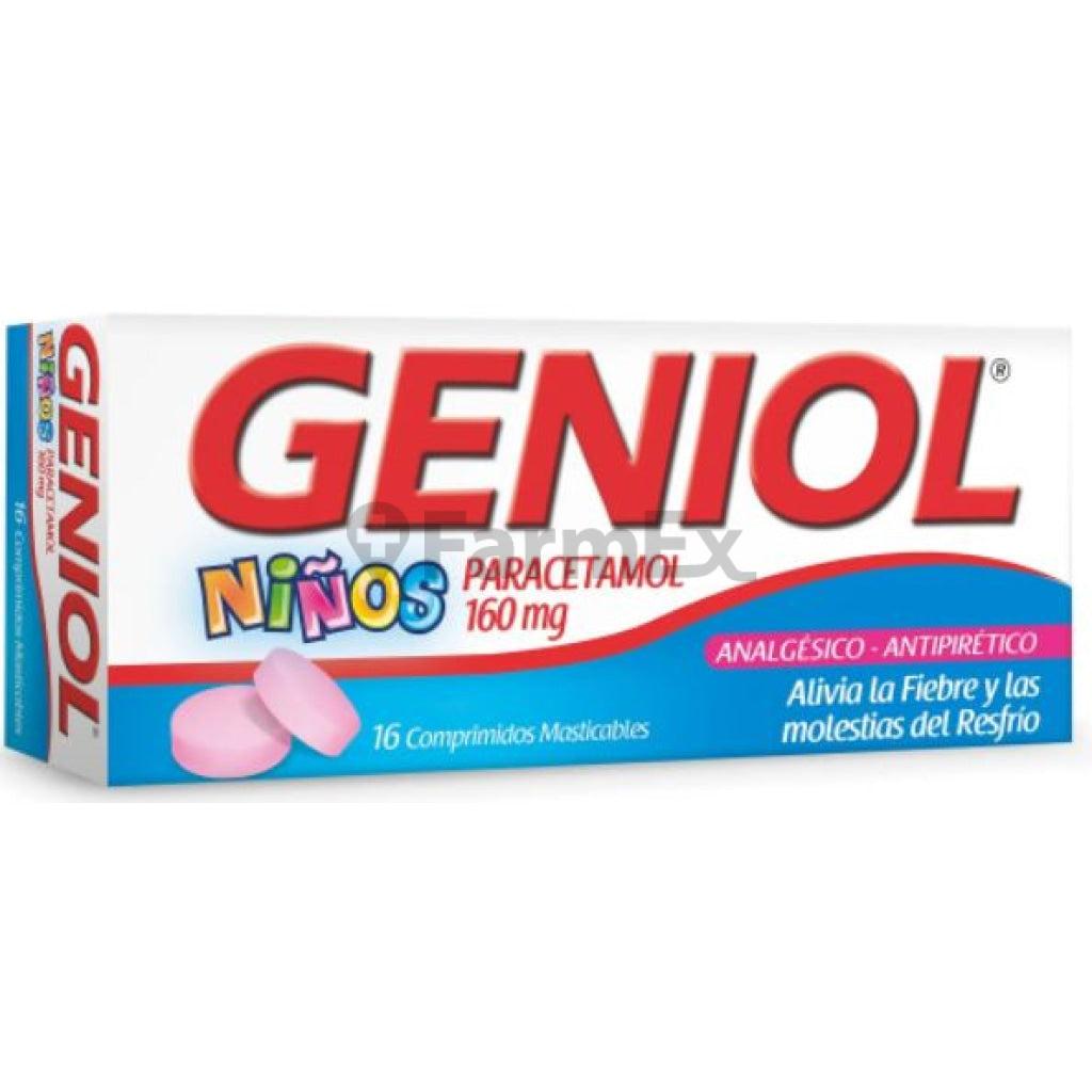 Geniol Infantil 80 mg x 16 comprimidos.