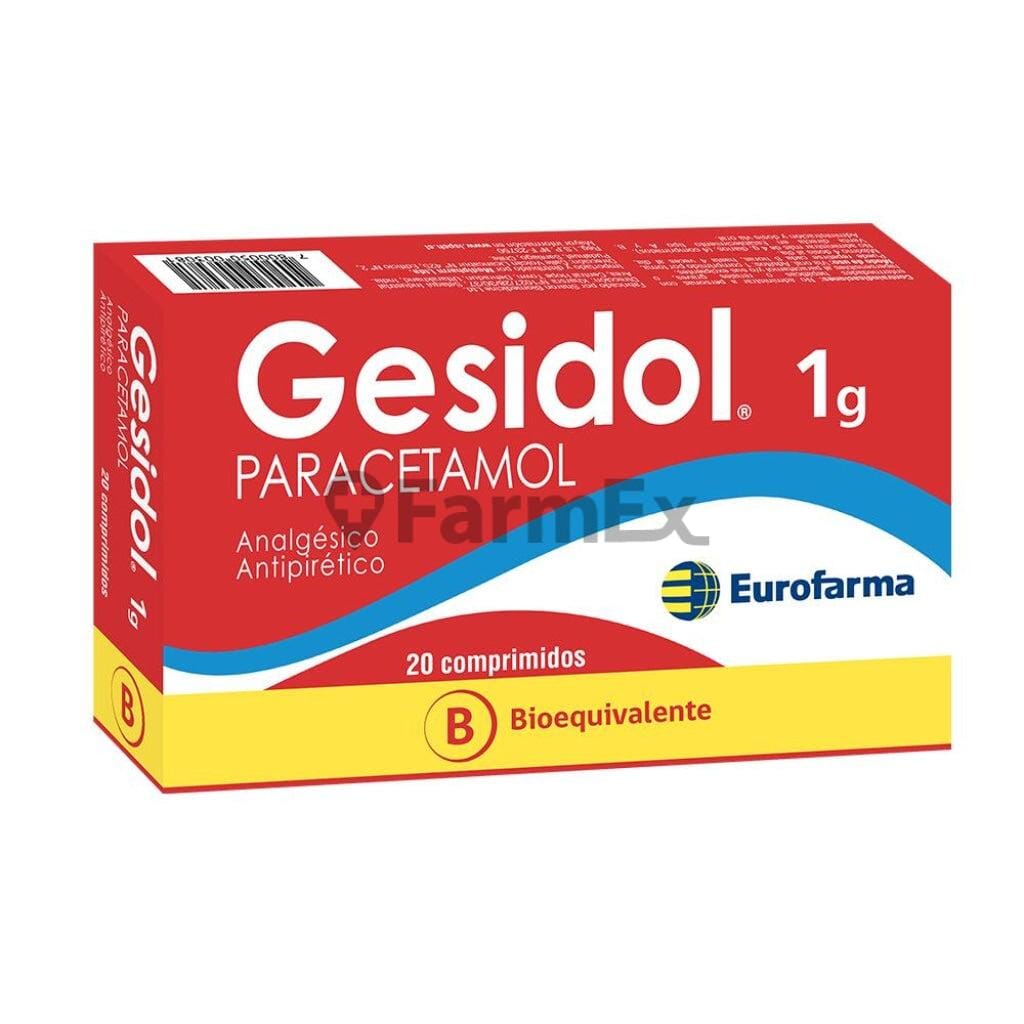 Gesidol 1 g x 20 comprimidos Farmex-Pluxee-Persistente