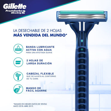 Gillette Afeitadora Desechable Prestobarba Ultragrip 2 x 5 Uds P&G