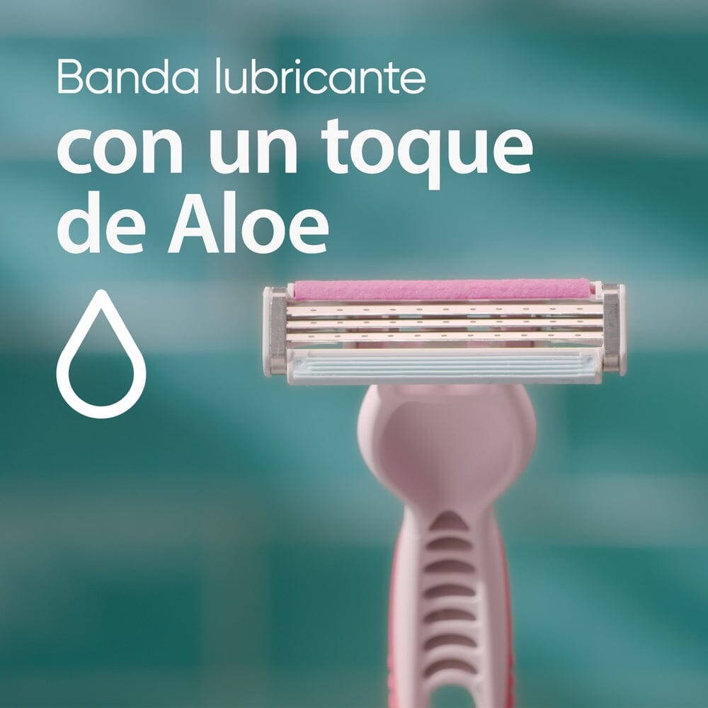 Gillette Afeitadora Venus Suave con Aloe y 3 Hojas 2 Uds P&G