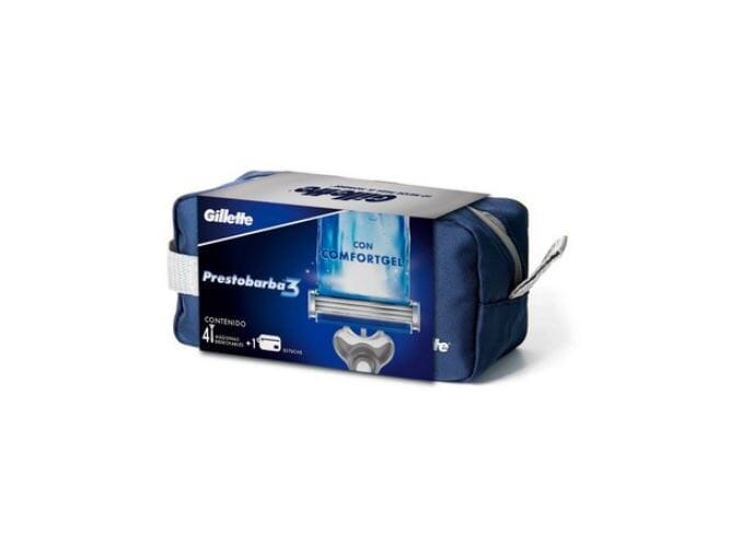 Gillette Prestobarba 3 Maquinas Desechables Con Confort Gel X4 + Estuche Farmex-Pluxee-Persistente