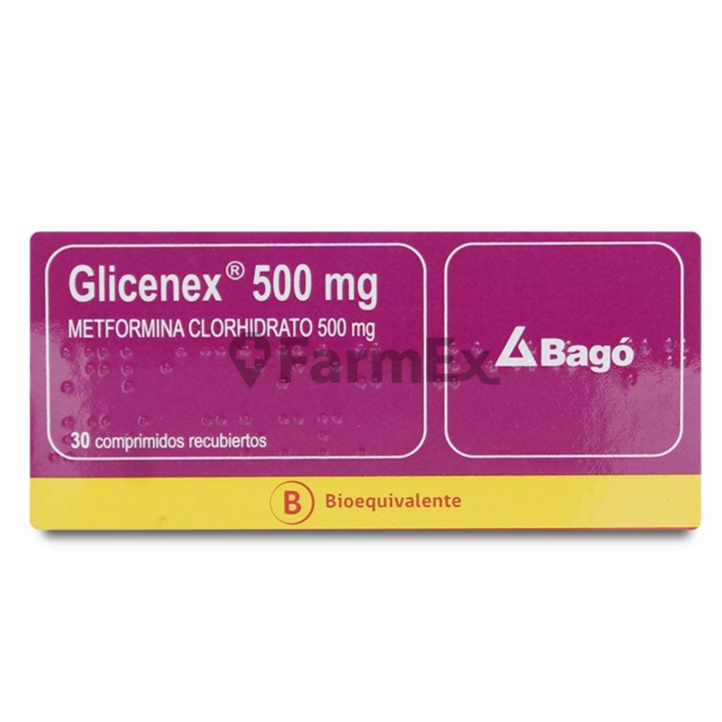 Glicenex 500 mg x 30 comprimidos Farmex-MiaHealth-Persistente