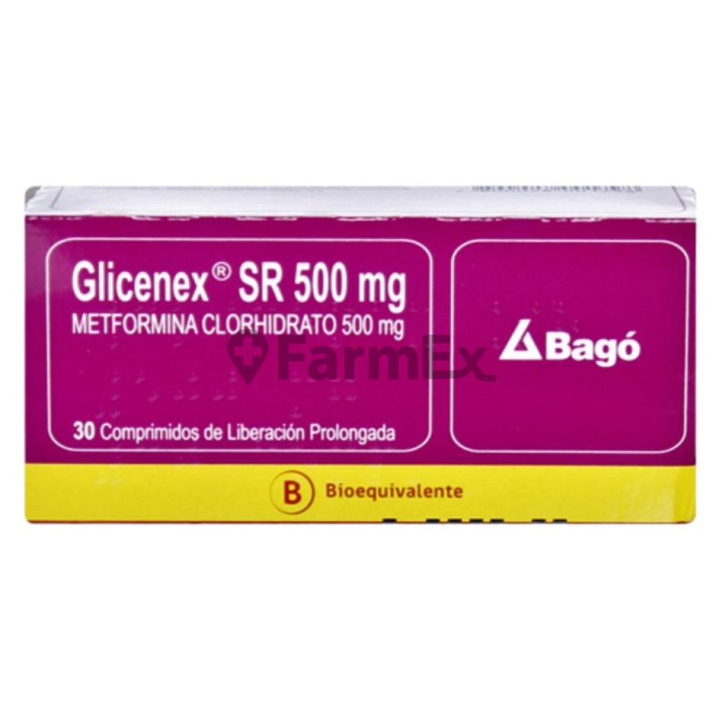 Glicenex SR 500 mg x 30 comprimidos.