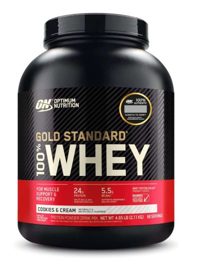 Gold Standard 100% Whey Protein Cookies & Cream 4.65 lb Nutraline