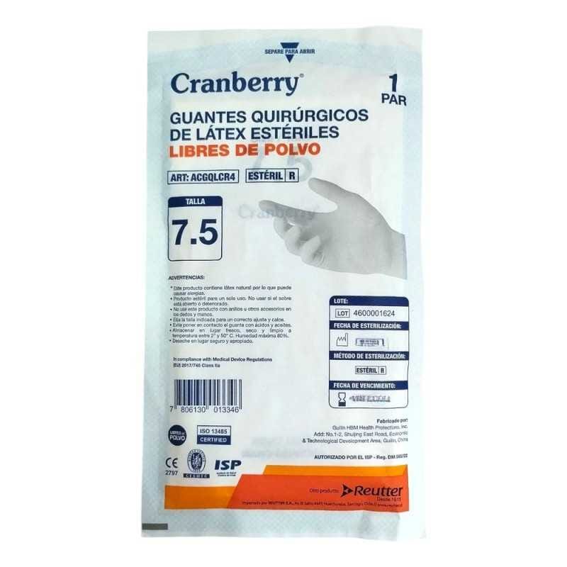 Guante látex quirúrgico estéril sin polvo 7.5 x unidad REUTTER