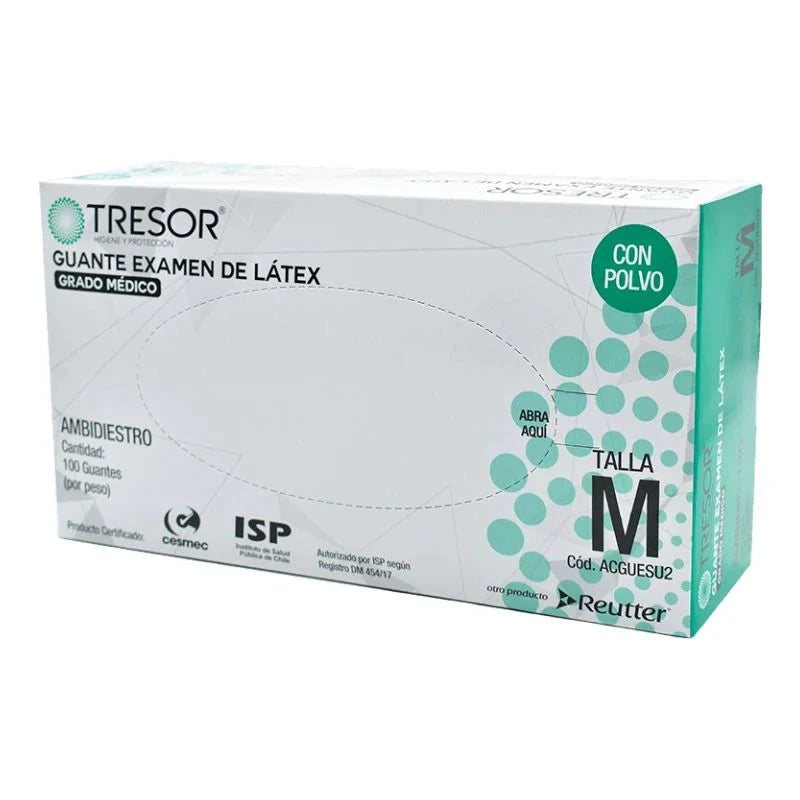Guante Tresor Latex (M) x 100 unid (Reutter) REUTTER
