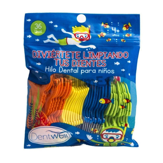 Hilo Dental Infantil x 36 unidades cada bolsa Farmex-VidaTres-Persistente
