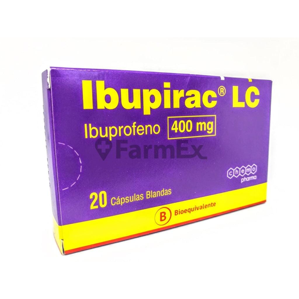 Ibupirac LC 400 mg x 20 cápsulas Farmex-Pluxee-Persistente