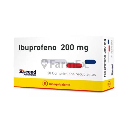 Ibuprofeno 200 mg x 20 comprimidos Farmex-VidaTres-Persistente