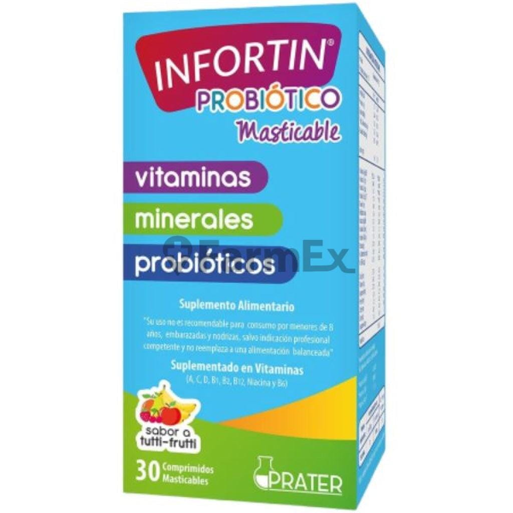 Infortin Probiótico x 30 masticables Farmex-Fonasa-Persistente