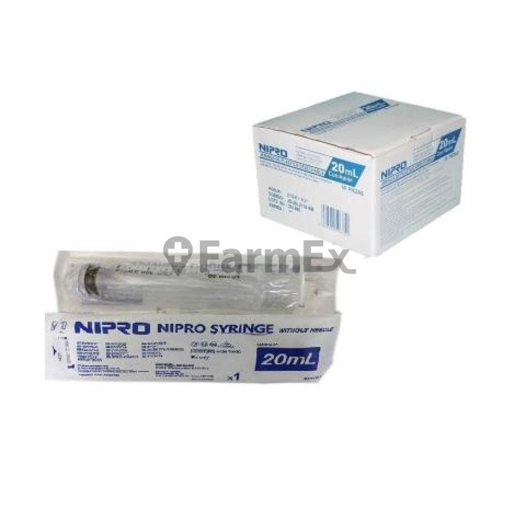 Jeringa 20 mL con aguja Farmex-BanMedica-Persistente