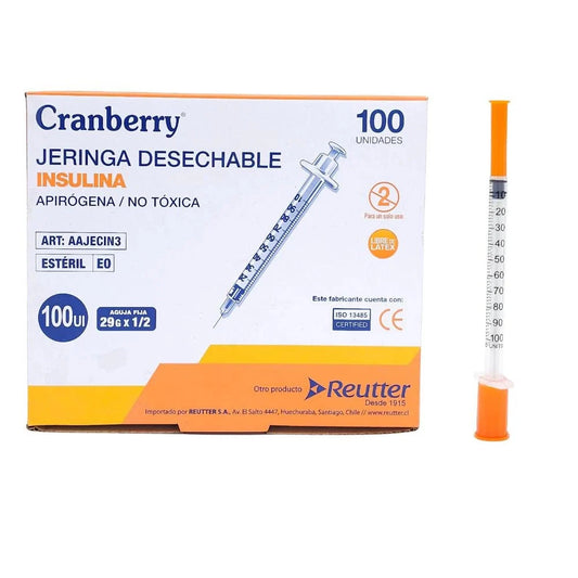 Jeringa Insulina 1ml 29G x 1/2 – Cranberry Reutter