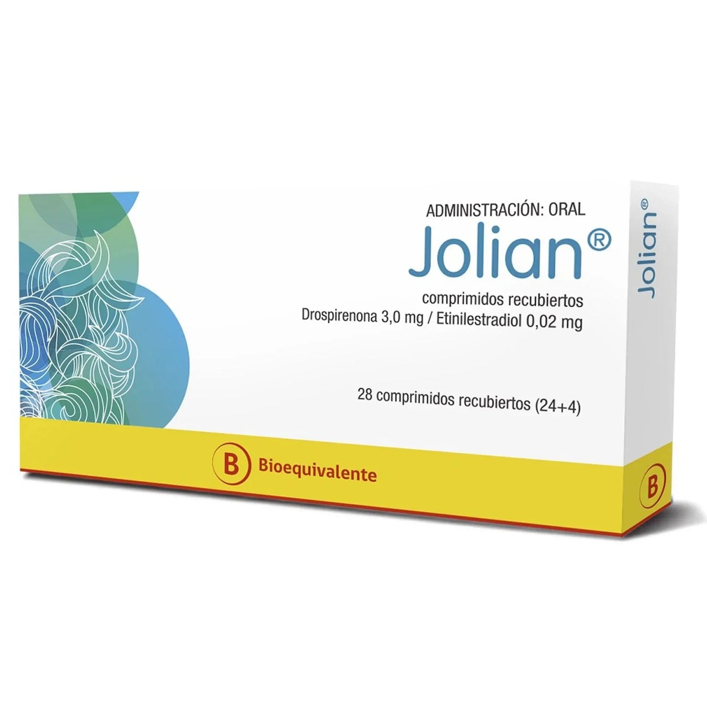Jolian 3,0 mg / 0,02 mg x 28 comprimidos.