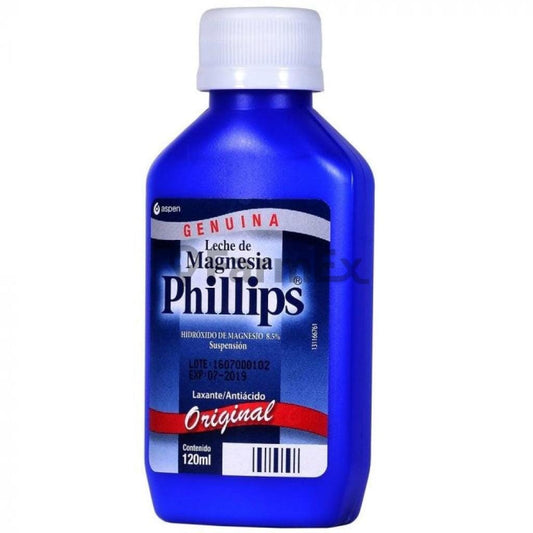 Leche Magnesia Phillips Original Suspensión Oral x 120 mL Farmex-VidaTres-Persistente
