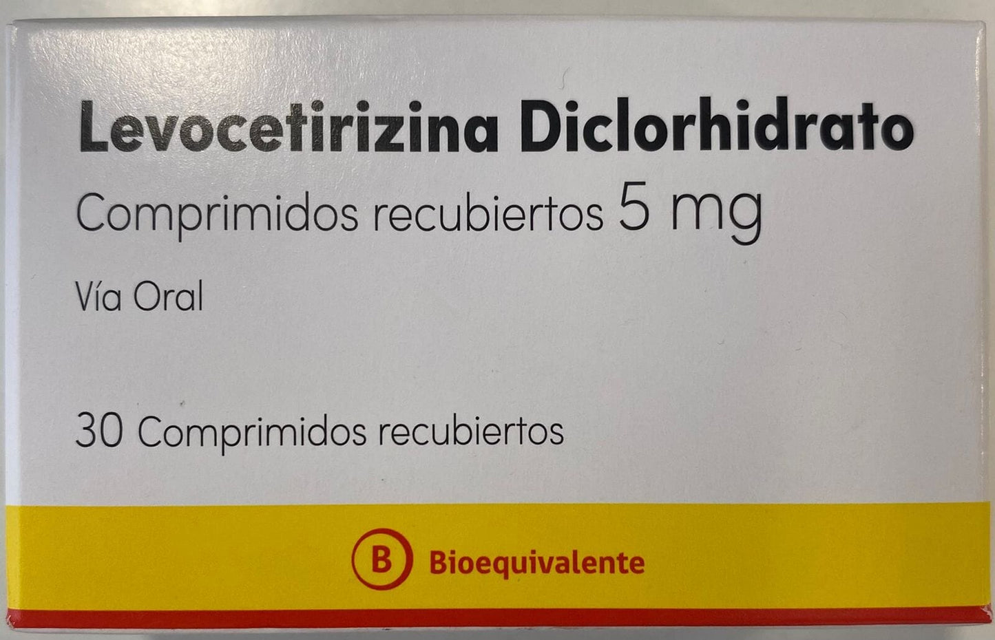 Levocetirizina Diclorhidrato 5 mg x 30 comp "Ley Cenabast" Farmex-Pluxee-Persistente