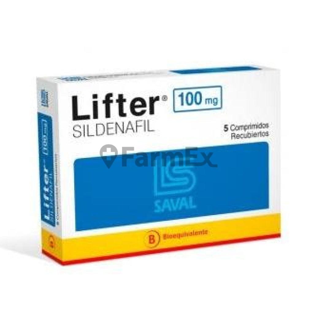 Lifter 100 mg x 5 comprimidos. Farmex-Fonasa