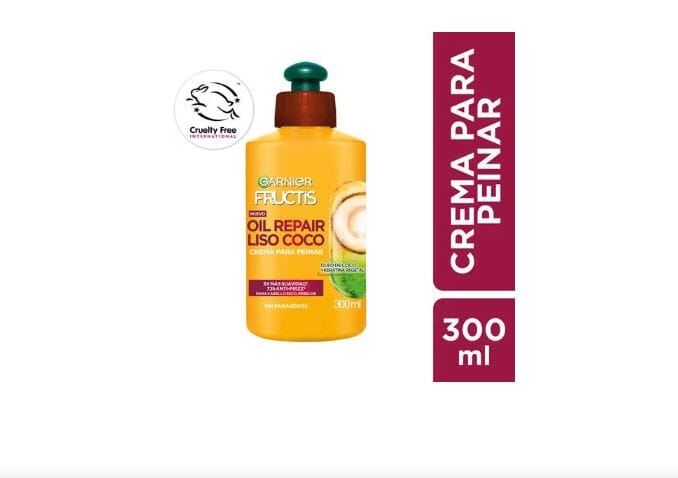 Liso Coco Crema Para Peinar 300 mL Garnier
