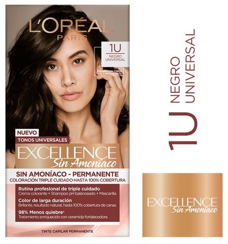 Loreal Tintura Excellence Sin Amoníaco 1U Negro Universal Loreal Paris
