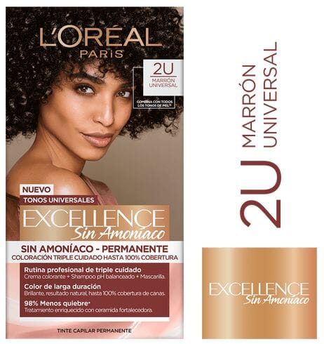 Loreal Tintura Excellence Sin Amoníaco 2U Marrón Universal Farmex-Pluxee-Persistente