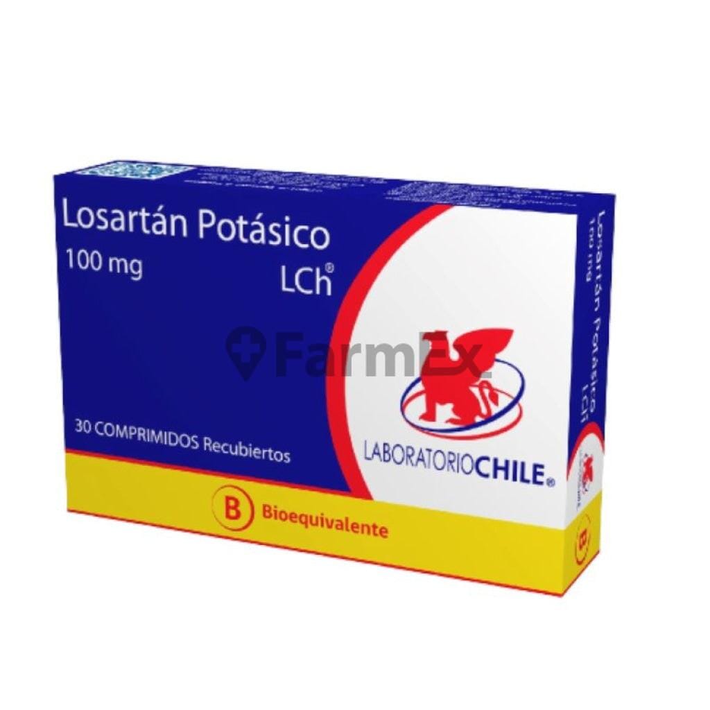 Losartán Potásico 100 mg x 30 comprimidos Farmex-Fonasa-Persistente
