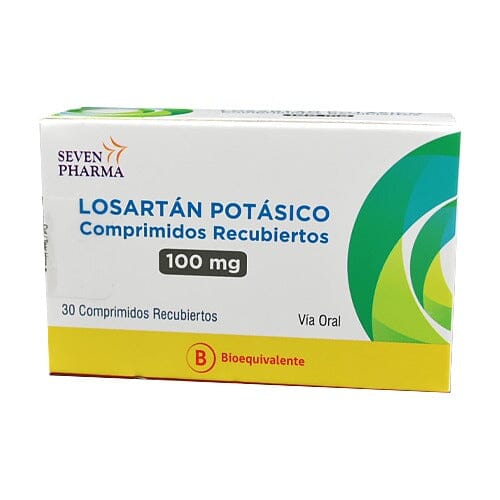 Losartán Potásico 100 mg x 30 comprimidos SEVEN PHARMA