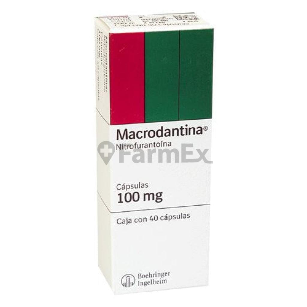Macrodantina 100 mg x 40 cápsulas Farmex-Consorcio-Persistente
