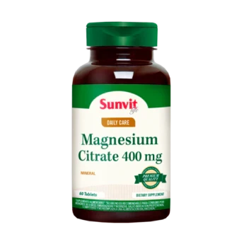 Magnesium citrate 400mg x 60 tabletas.