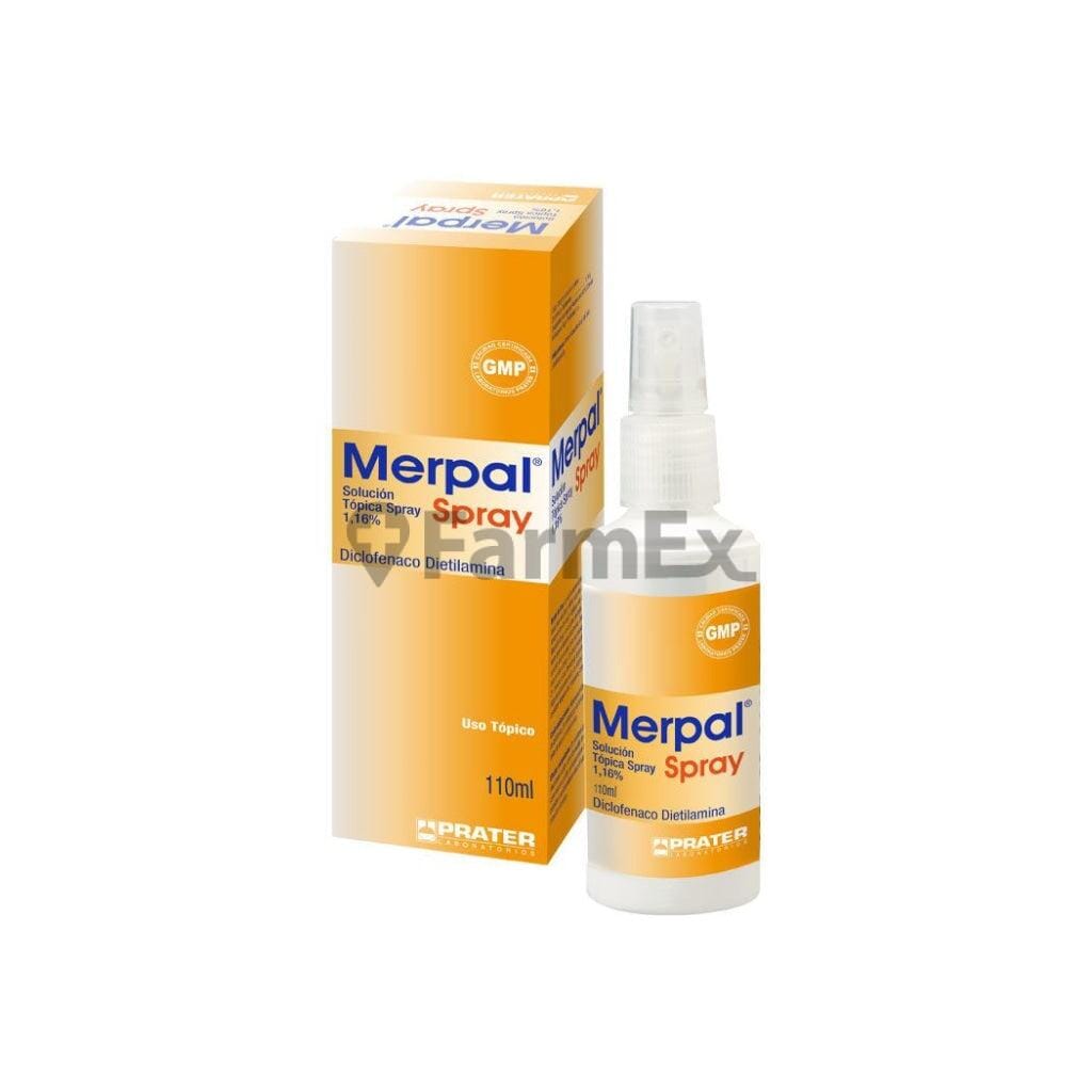 Merpal Solución Tópica Spray Diclofenaco 1,16% x 110 mL Farmex-MiaHealth-Persistente