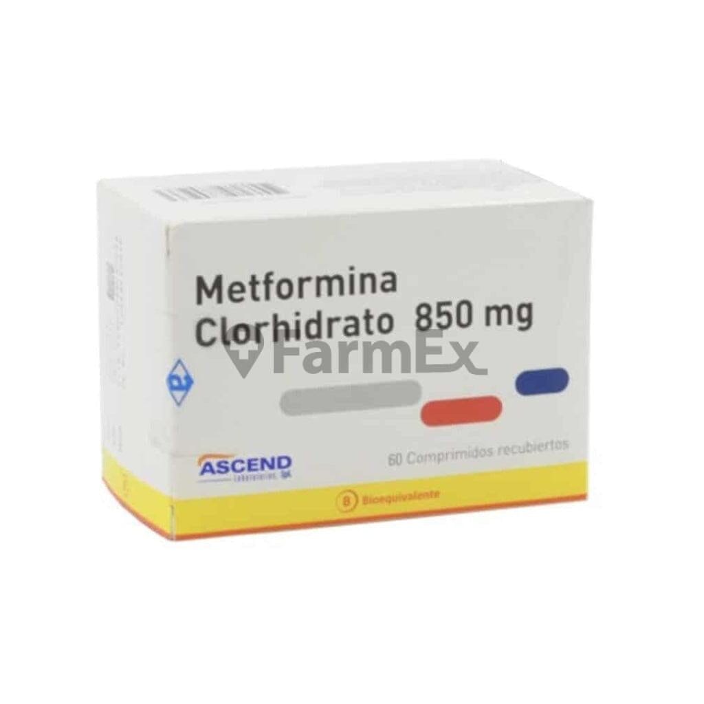Metformina 850 mg x 60 comprimidos Farmex-VidaTres-Persistente