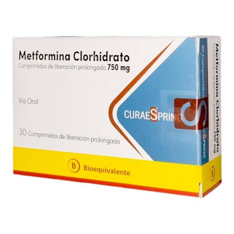 Metformina Lp 750 mg x 30 comprimidos CuraeSpring