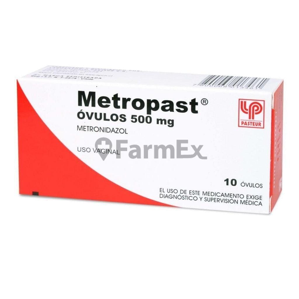 Metropast 500 mg x 10 óvulos Farmex-MiaHealth-Persistente