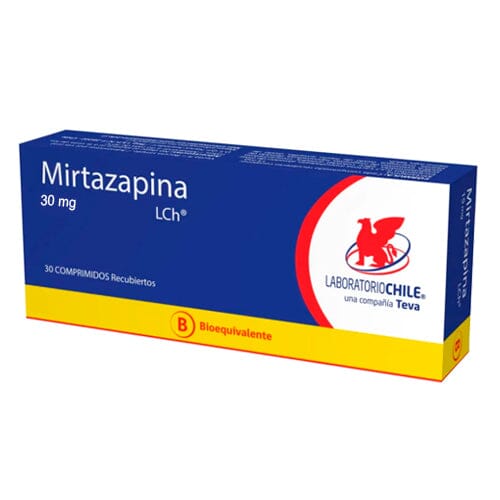 Mirtazapina 30mg X 30 comprimidos recubiertos LABORATORIO CHILE
