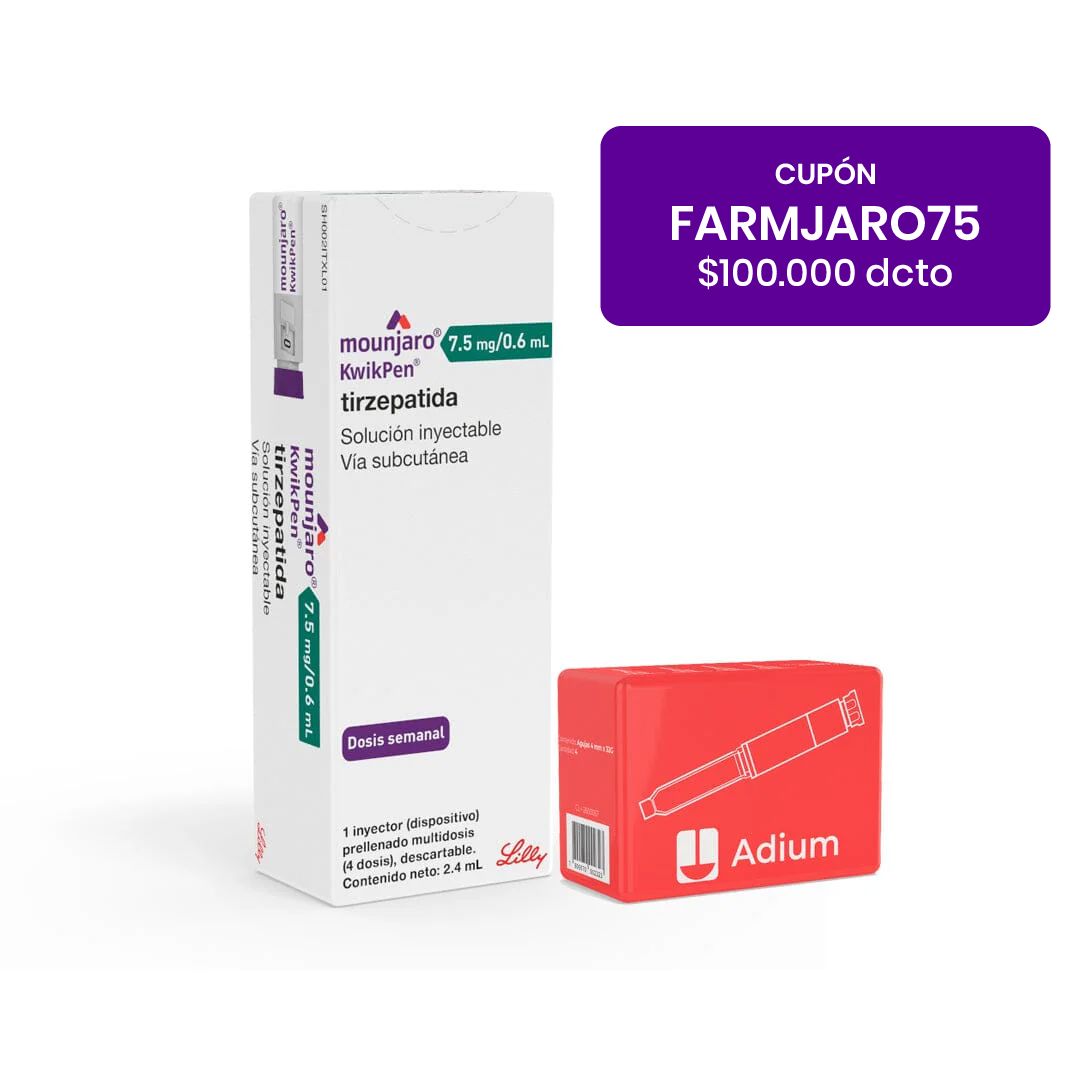 Mounjaro Tirzepatida 7.5mg/0.6ml Inyectable 1 Dispositivo + agujas.