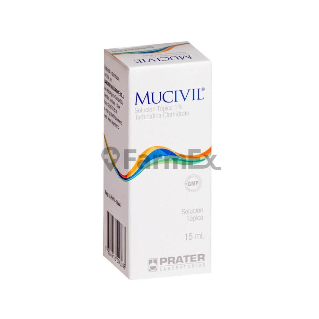 Mucivil Solución Tópica 1 % x 15 mL.