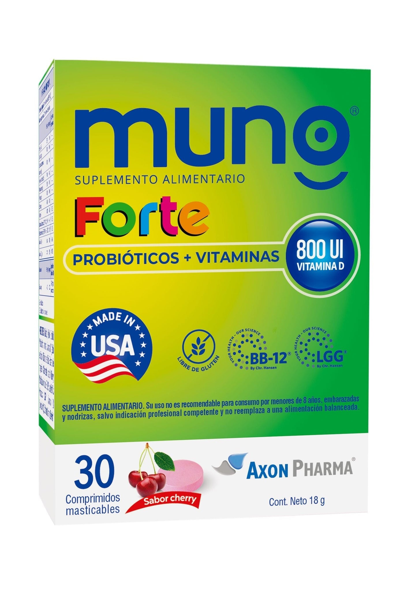 Muno "Forte" Suplemento x 30 comprimidos Farmex-Pluxee-Persistente