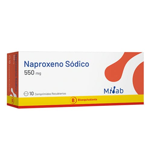 Naproxeno Sódico 550 mg x 10 comprimidos.