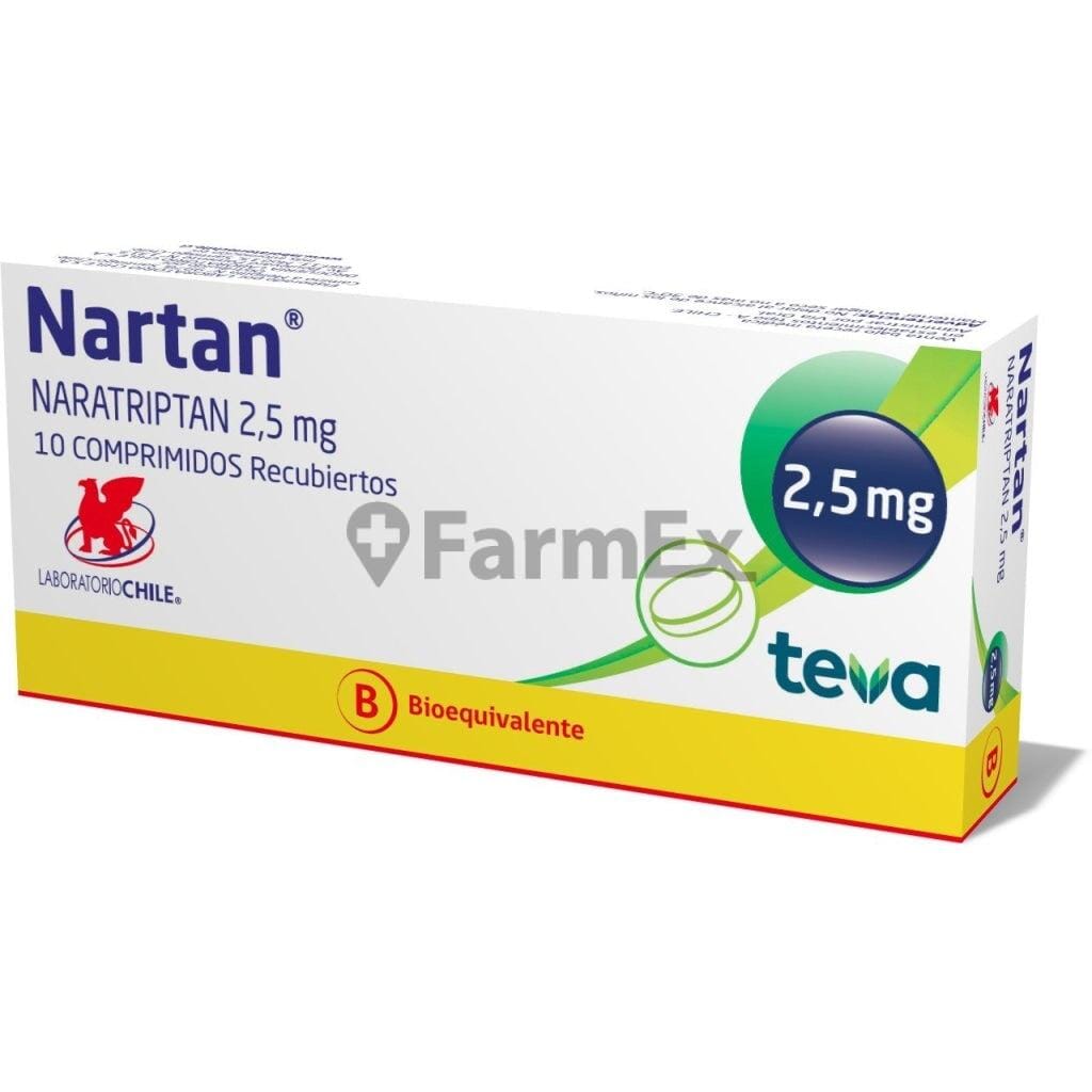 Nartan 2,5 mg x 10 comprimidos Farmex-Pluxee-Persistente