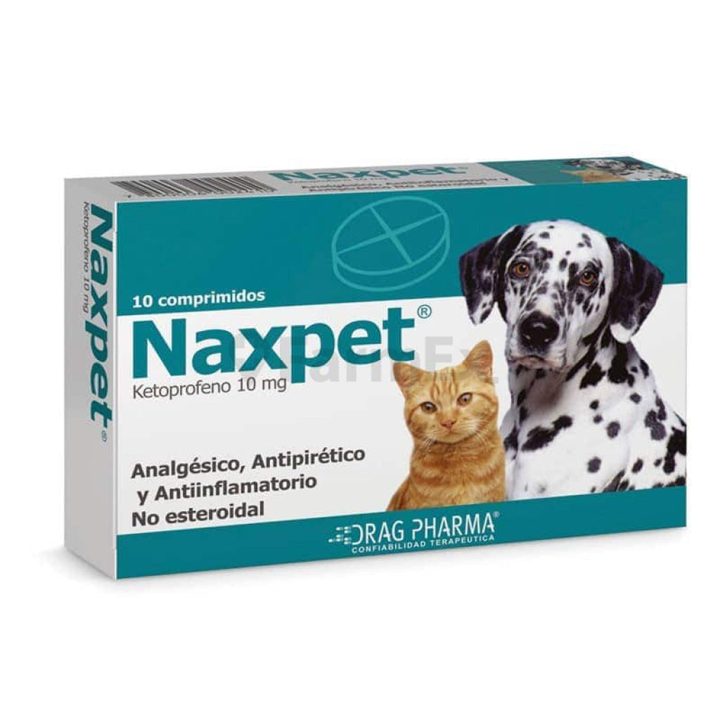 Naxpet 10 mg x 10 Comprimidos Analgésico para Perros y Gatos.