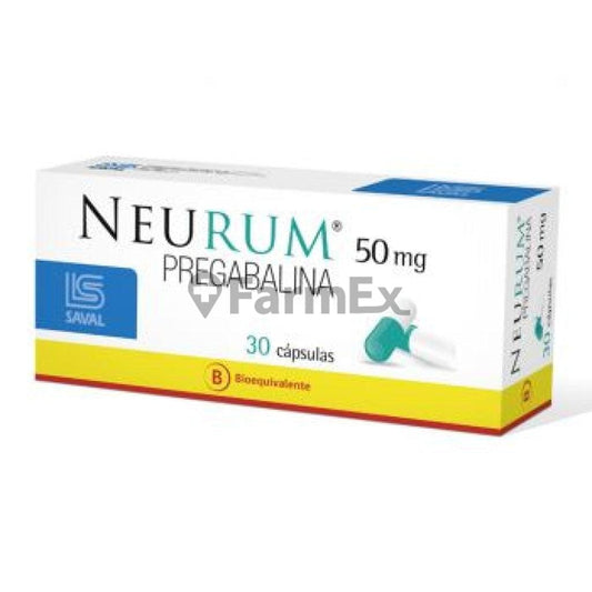 Neurum 50 mg x 30 cápsulas Farmex-MiaHealth-Persistente
