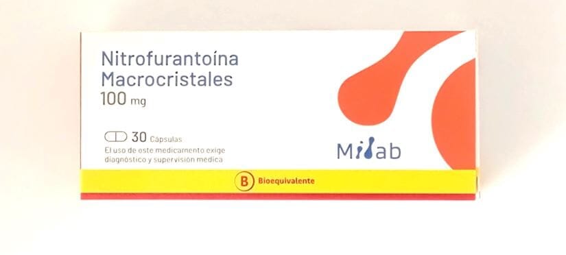 Nitrofurantoina Macrocristales 100mg x 30 Capsulas "Ley Cenabast" Farmex-Pluxee-Persistente