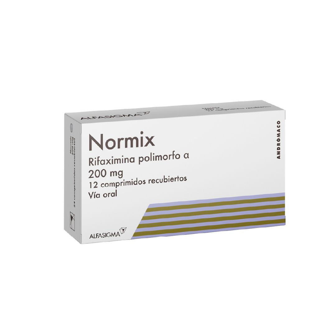 Normix 200 mg x 12 comprimidos.